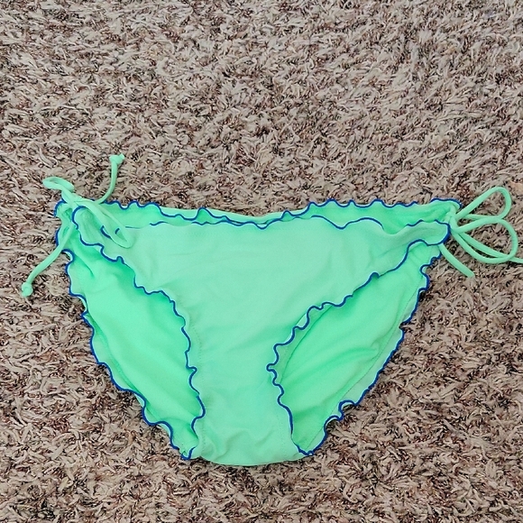 Green Ruffle Bikini Bottom - Picture 1 of 2